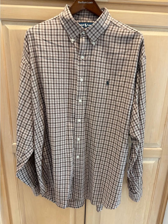 Ralph Lauren Other - Ralph Lauren Brown and Beige Plaid Button-Down Shirt XXL